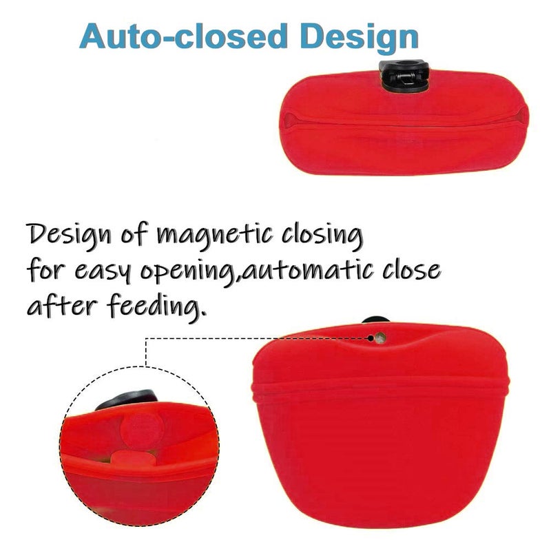 RoyalCare Silicone Dog Treat Pouch-Small Training Bag-Portable Dog Treat Bag for Leash with Magnetic Closure and Waist Clip[US Design Patent] - Image 5